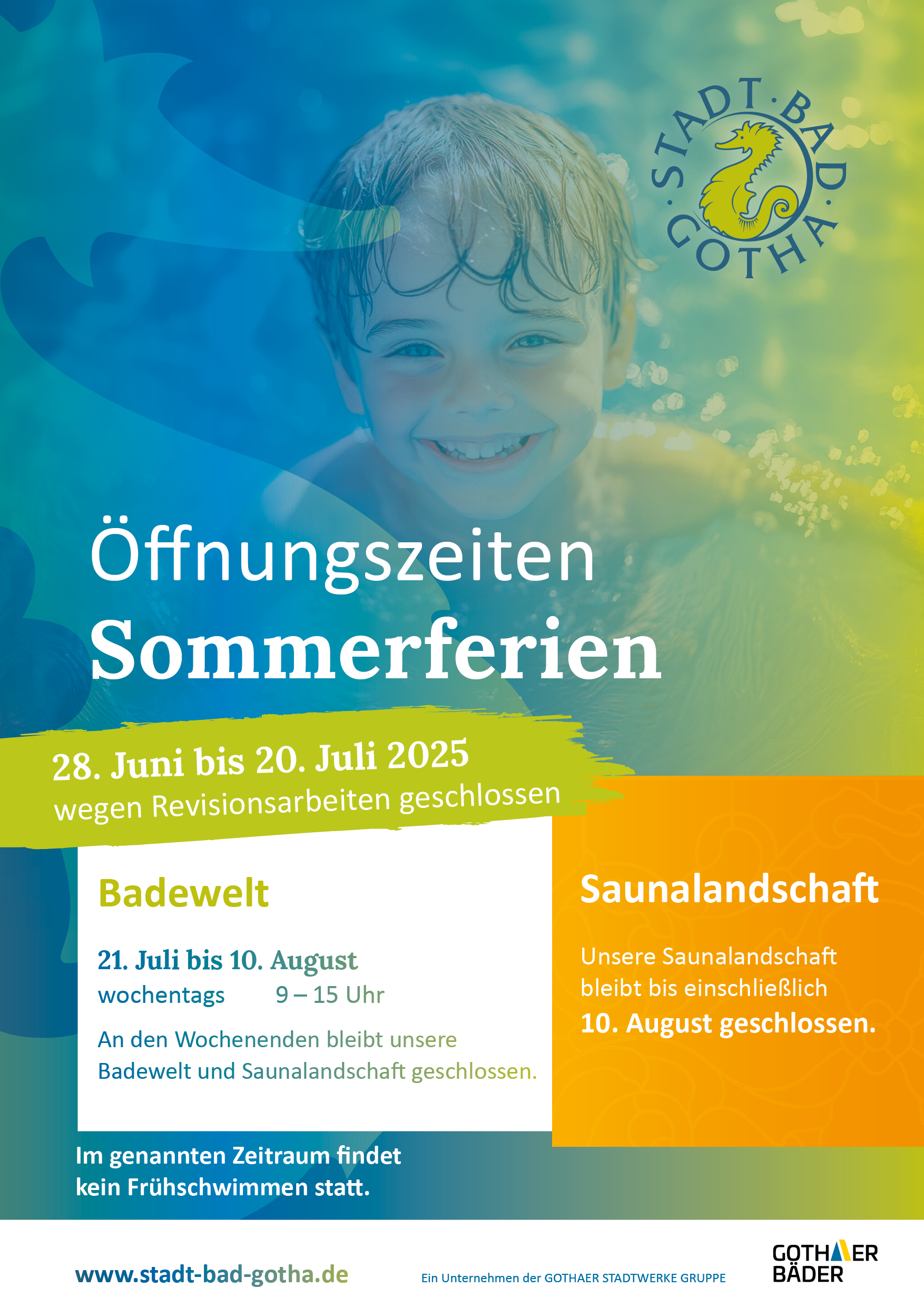 Öffnungszeiten Sommerferien 2025