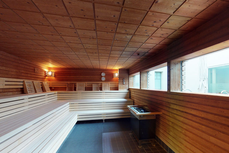 Blick in unsere Finnische Sauna im Stadtbad Gotha