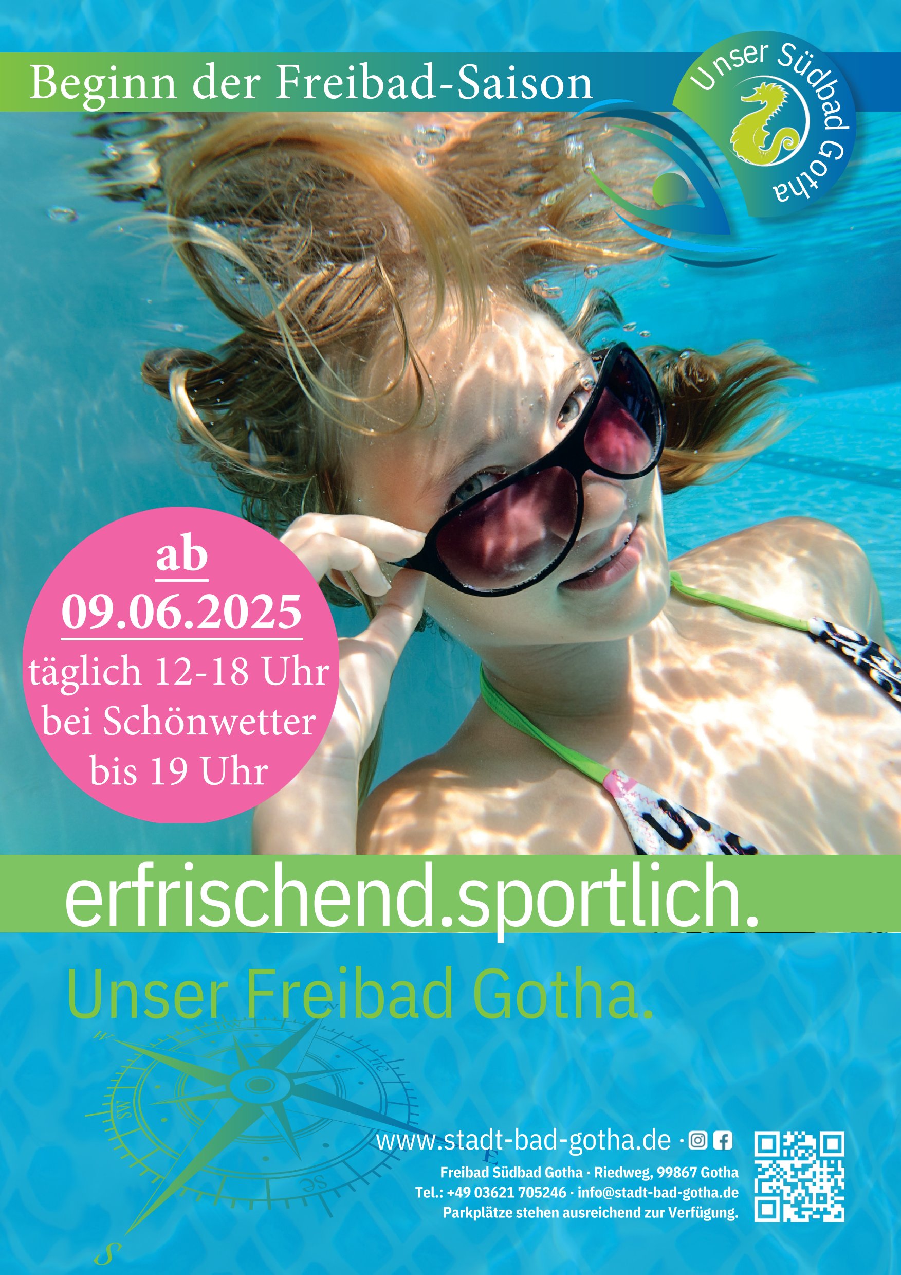 Beginn der Freibad Saison