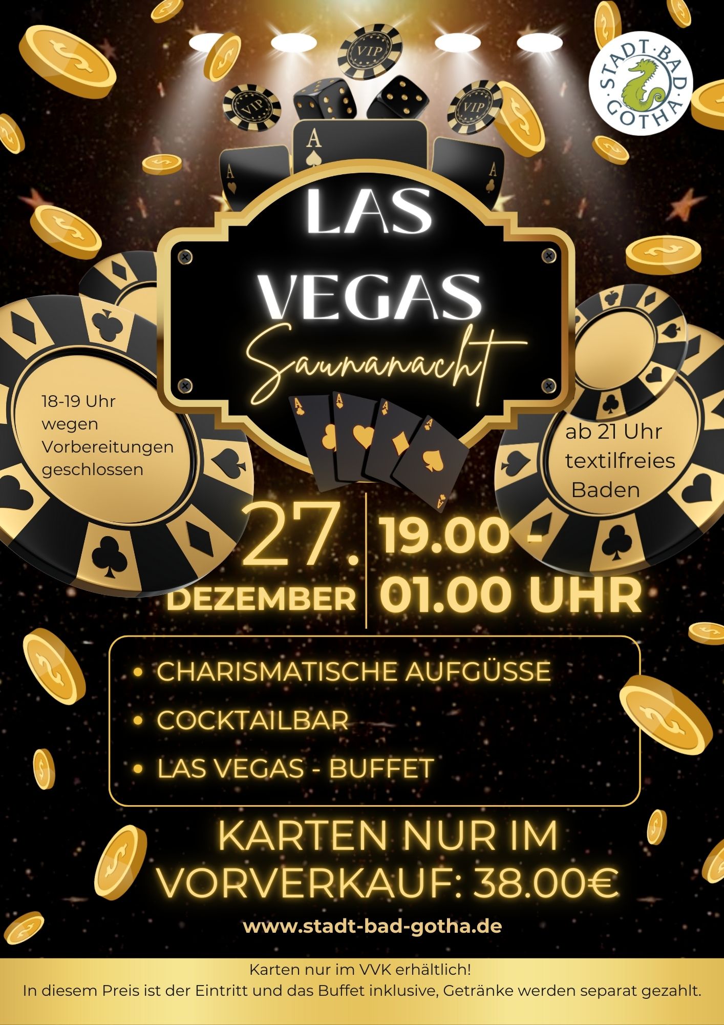 ✨🎲 **Las Vegas Saunanacht in der Stadt-Bad Gotha!** 🎲✨