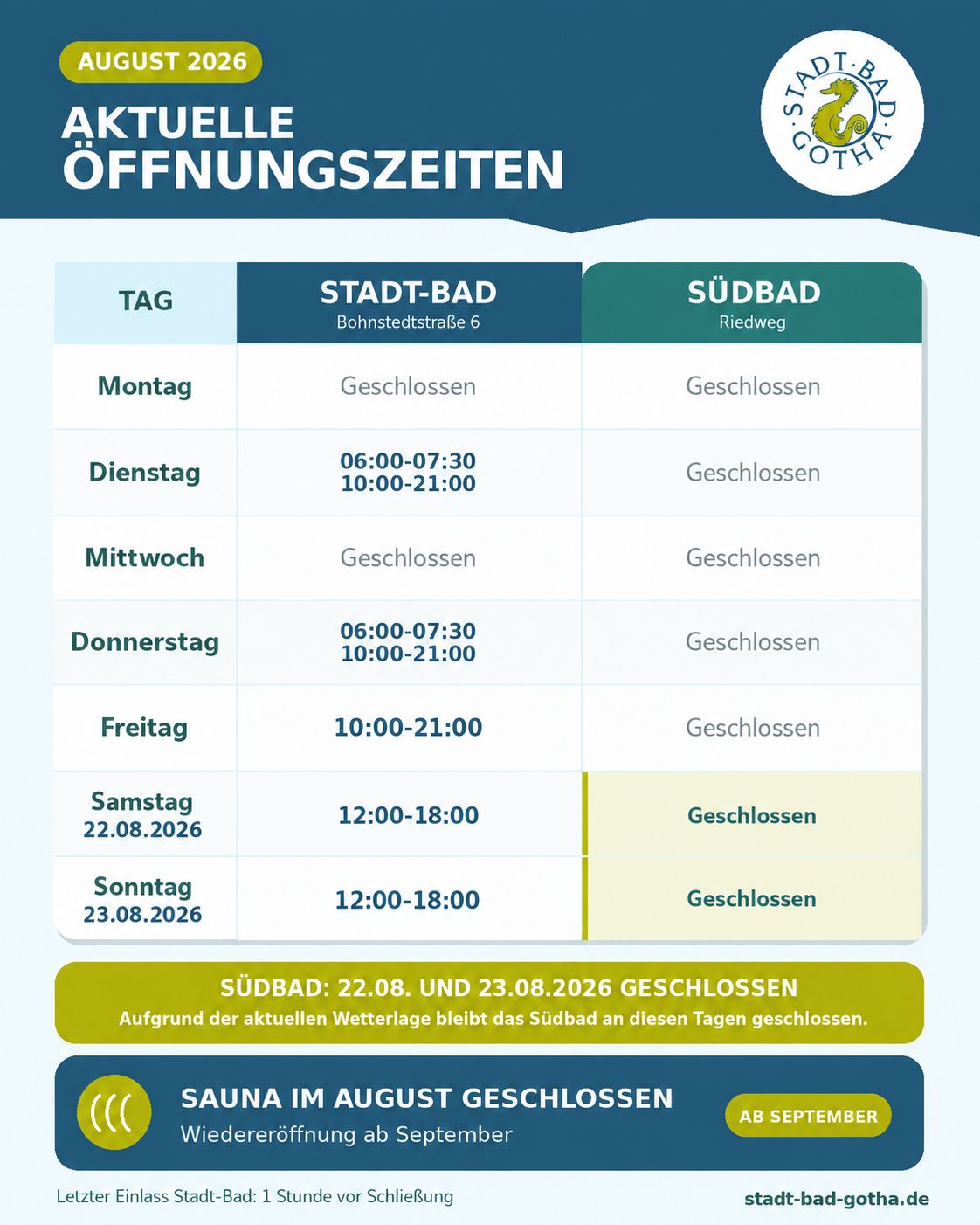 Öffnungzeiten