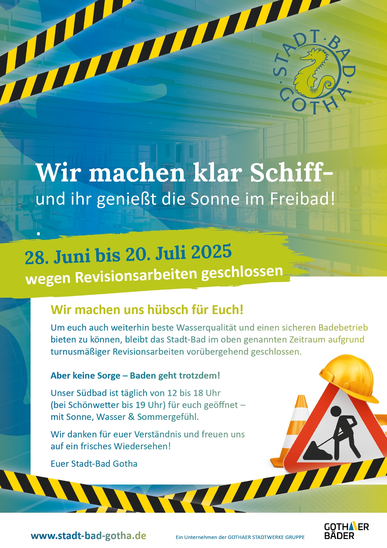 Achtung! Sonderöffnungszeiten