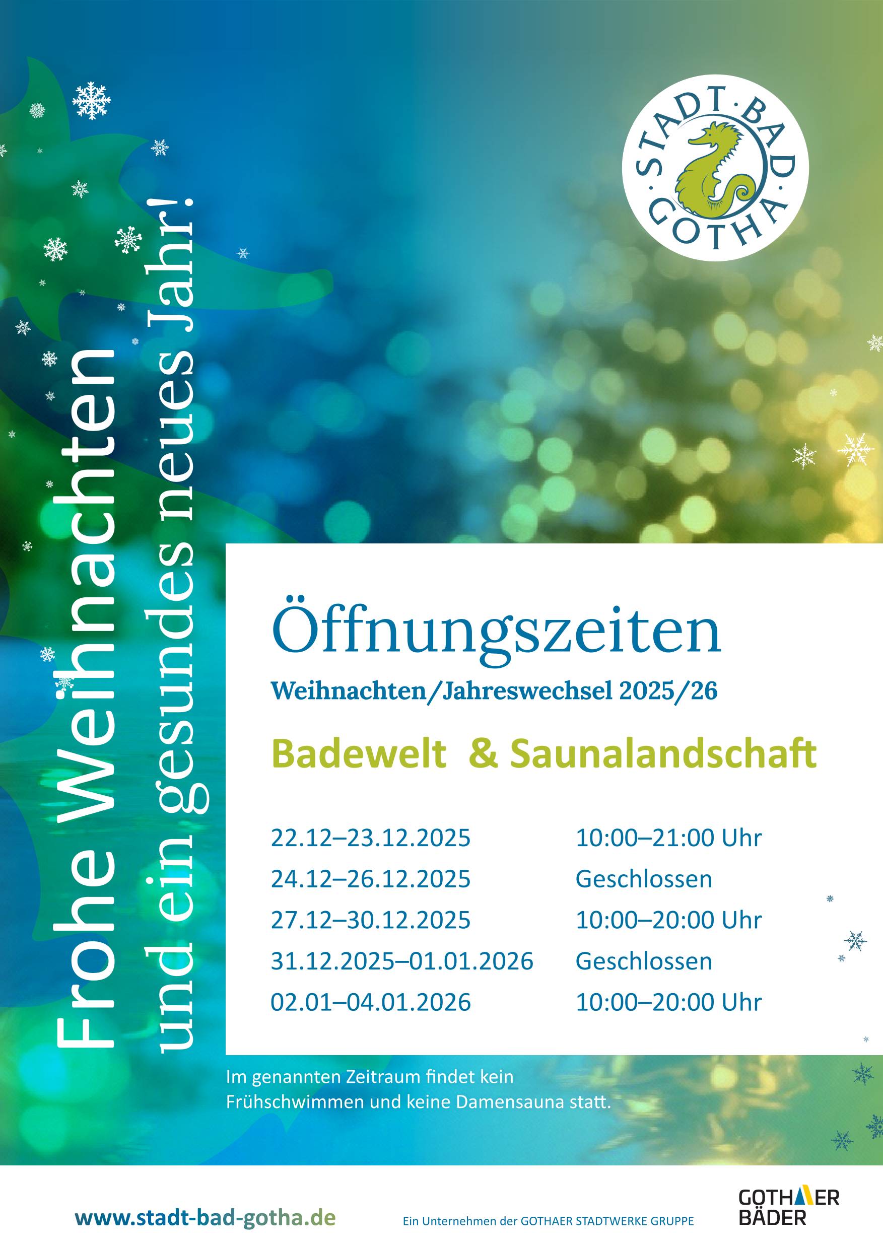 Frohe Weihnachten & einen gesunden Start ins neue Jahr!